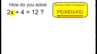 Solve 2x  4  12 [upl. by Soisatsana]