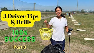 3 Easy Golf Driver Tips amp Drills on Hitting it Long and Straight [upl. by Nonnairb]