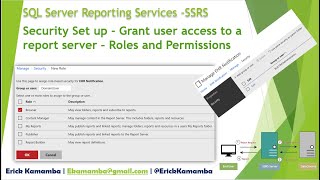 SSRS Security Set up  Grant user access to a report server Roles and Permissions  Part 20  EHR [upl. by Eidna]