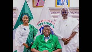 Governor Babajide SanwoOlu 💍 Wife at the Redeemed Christian Church of God RCCG HQ 🤍💫 [upl. by Louls]