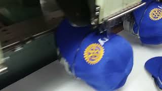 Máquina bordadora industrial  Marca Tajima  12 cabezas  gorras frontal [upl. by Orms]