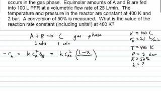 Reaction Rate in an Isothermal PFR [upl. by Nylad]