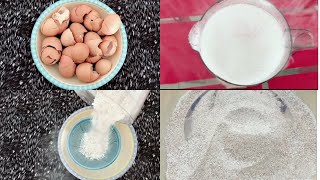 NE JETTEZ PLUS VOS COQUILLES D’ŒUFS TRANSFORMER LES EN POUDRE  How to make eggshells powder [upl. by Ylecara]