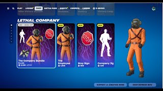 NEW LETHAL COMPANY SKIN Fortnite Item Shop 53124 [upl. by Ahsatniuq]