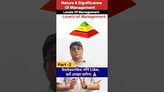 Top Levels of Management  level Management  Nature and Significance of management shorts 💯 [upl. by Massey]