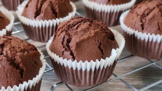 Easy chocolate muffin recipe Super soft and fluffy Easy Baking [upl. by Adnwahsar772]