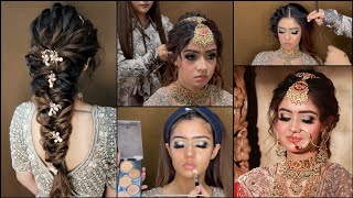 LATEST BRIDAL MAKEUP amp HAIRSTYLE TUTORIAL  STEP BY STEP  ADVANCE MAKEP  ADVANCE HAIRSTYLE [upl. by Australia774]