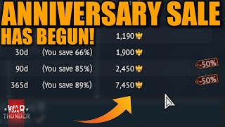 ANNIVERSARY SALE HAS BEGUN 50 OFF IN VEHICLES TALISMANS PREMIUM TIME amp MORE  War Thunder [upl. by Fae]