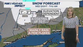 Parts of Connecticut see snowfall Tuesday [upl. by Nilla]