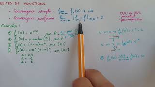 Découverte des SUITES DE FONCTIONS  Convergence Simple amp Uniforme  Explications simples amp Formules [upl. by Sukhum]