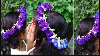 Flower Tiara Making Idea tiara diy viral video Megha Crafts [upl. by Ahsennek601]