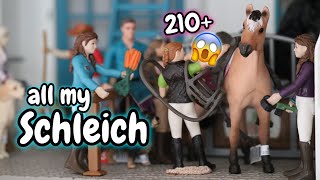 My Schleich Collection Tour  Horse Stables Setup [upl. by Ardnuat]