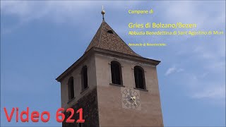 Campane dellAbbazia Benedettina di SantAgostino di MuriGries in BOLZANOBOZEN v621 [upl. by Nashner]