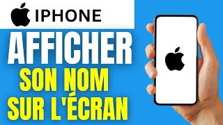 Comment afficher son nom sur lécran iphone [upl. by Engelbert590]