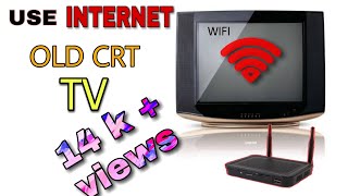 Use the internet in old CRT TV  Connect your mobile data  wifi set top box [upl. by Lemra]