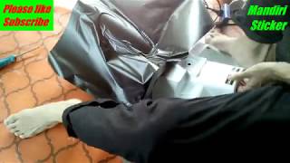 Wrapping the Scoopy Honda Body Using a Black Doff Sticker [upl. by Winna]