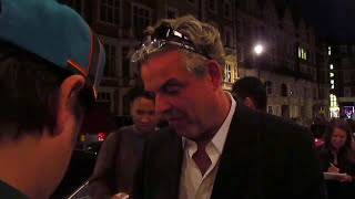 Anjelica Huston The Addams Family and Danny Huston The Aviator meet fans outside hotel in London [upl. by Henrique]