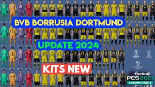 PES 2021 BVB Borussia Dortmund Kit Pack Update April 20232024 [upl. by Itagaki]