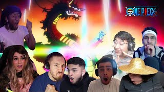 AKAZAYA NINE VS KAIDO  ONE PIECE EPISODE 1004 BEST REACTION COMPILATION [upl. by Ehsiom769]