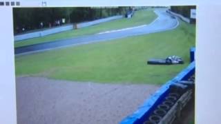 Raw footage Hickmans free practice crash at Oulton Park [upl. by Bathilda]