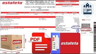 COMO DESCARGAR COMPROBANTE PDF DE LA ENTREGA DE TU PAQUETE EN ESTAFETA [upl. by Wald]