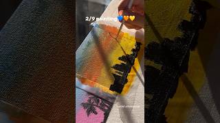 a relaxing view acrylic painting💙🧡💛 newchallenge  29 artfuladornments artvlog scenery [upl. by Shaia157]