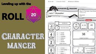 Leveling up with the ROLL20 Charactermancer [upl. by Noret]