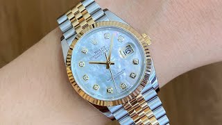 Đồng hồ Rolex 126233 Mặt Khảm Trai Date 2019 [upl. by Auof148]