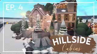 Hillside Cabins  Winter Town Builds Ep 4  Welcome to Bloxburg [upl. by Atiekram599]