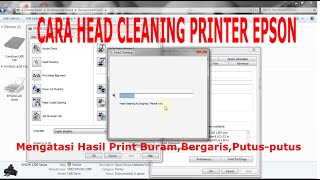 Cara Head Cleaning Printer Epson L120l220l210l300 [upl. by Parnas995]