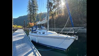 Night Sailing Fall Colors Ghost Ship Buttonhook Cove Lake Pend Oreille Catalina 30 Kokua [upl. by Arakihc]