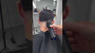 The contrast of a taper on dark hair 😮‍💨😮‍💨😮‍💨 barber newhairstylist barberlife fade menshair [upl. by Ylatfen]