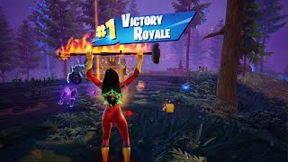 NEW WEBBING ON SPIDERWOMAN SKIN IN FORTNITE PS5  A VICTORY ROYALE WIN SOLO [upl. by Aeila]