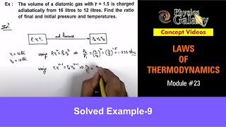 Class 11 Physics  Laws of Thermodynamics  23 Solved Example9 on Thermodynamics  For JEE amp NEET [upl. by Bolger]