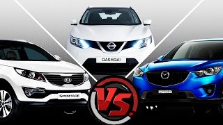 Mazda CX 5 VS Nissan Qashqai VS KIA Sportage [upl. by Enohpets]