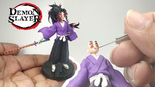 Kokushibo  Demon Slayer Kimetsu no Yaiba  Polymer Clay Tutorial 🌙🌙🌙 [upl. by Aillil]