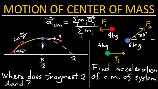 Motion of center of mass review problems  Physics [upl. by Lurlene]