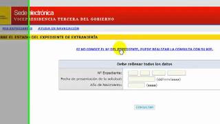 Consulta del Expediente de Extranjería por número de expediente O NIE [upl. by Allemrac]