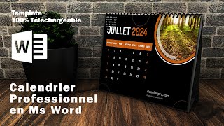 Comment créer un calendrier professionnel en Ms Word en 2024 [upl. by Nolasba]