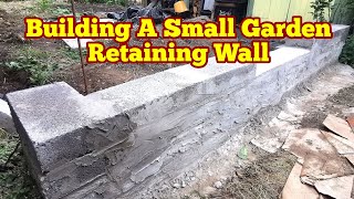 Building A Small Garden Retaining Wall For Foundation Of A Gezebo Shed Pergola [upl. by Nikaniki]