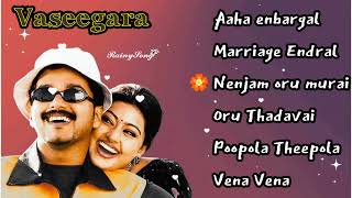 Vaseegara Full movie Songs  Song Collection Jukebox  Vijay  Sneha love [upl. by Alfonzo]