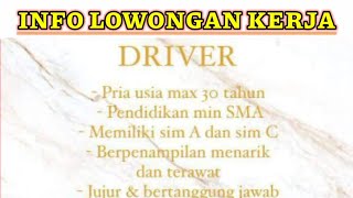 Loker Batam Hari ini Driver LViors  Lowongan Kerja Batam Hari ini [upl. by Bolan464]