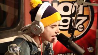 Justin Bieber Exclusive Rap at HOT 97 [upl. by Aiuqes984]