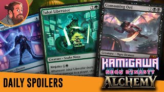 Alchemy MTG Spoilers — March 16  Ninjas Mythic Demons Cloning Equipment and More [upl. by Atiram913]