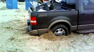 F150 estirada por jeep wrangler en la playa bagdad [upl. by Peti924]