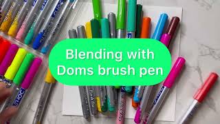 Blending with Doms brush pen Part 3  how to blend with Doms brush pen  blending series [upl. by Meehsar]