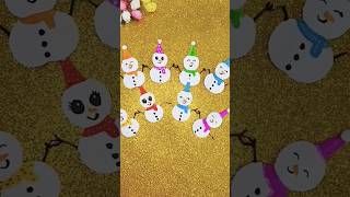 Cute paper snowman ⛄️for christmas 🎄 decorationEasy to make at home shorts [upl. by Euqinmod]