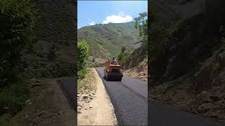 Hill Road Paving short 13 automobile asphaltequipment roadbuilding excavator asphaltpavement [upl. by Pirozzo599]