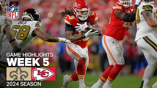 New Orleans Saints vs Kansas City Chiefs Game Highlights  NFL 2024 Week 5 [upl. by Laamaj]