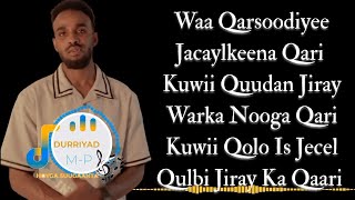 Suldaan Seeraar 2024  Qisadeenu Waa Sir ee Nooga Qaari  quotLyricsquot Somali Music [upl. by Kape332]